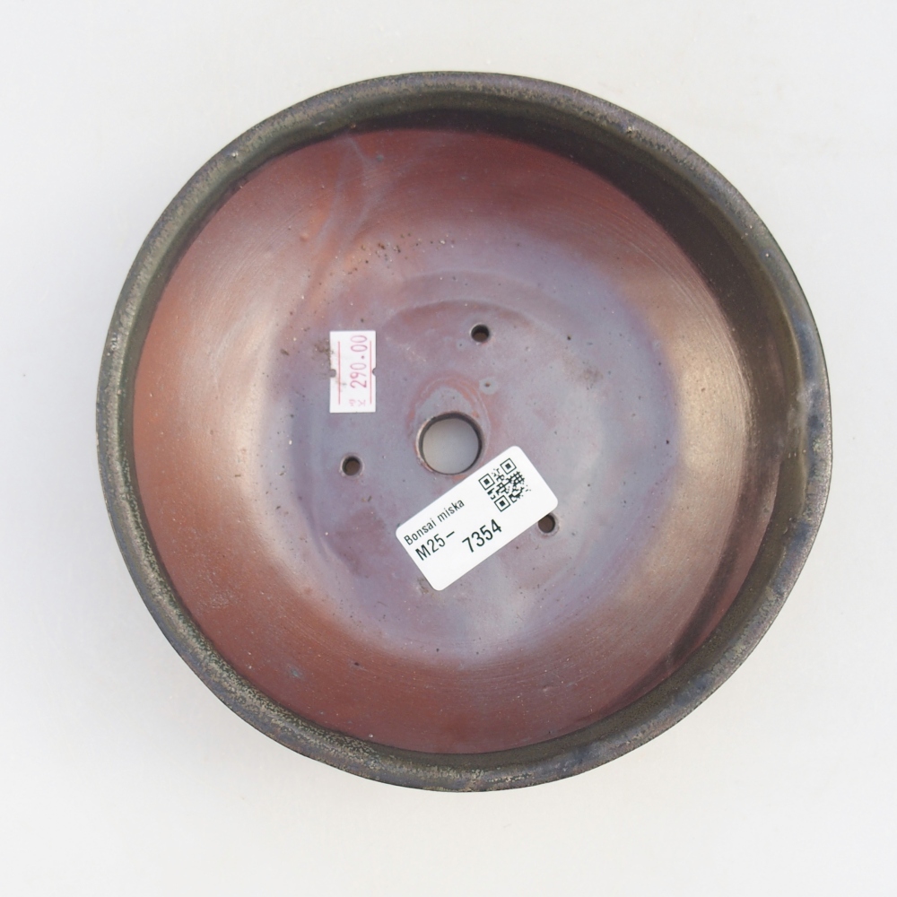 Bonsaischale aus Keramik 17,5 x 17,5 x 5 cm, grau