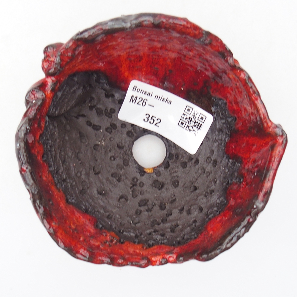 Keramikschale 10 x 9,5 x 7 cm , Farbe rot