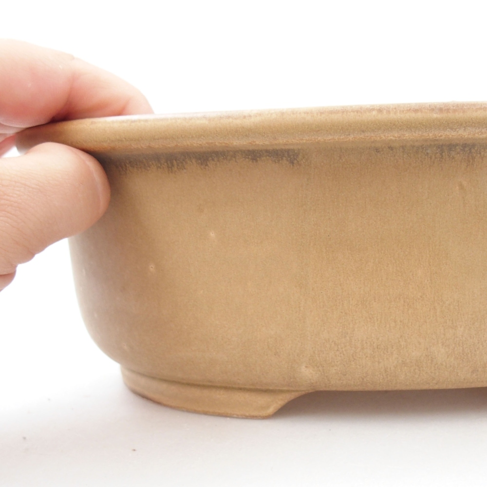 Keramik-Bonsaischale 23,5 x 19 x 8 cm, Farbe rosa