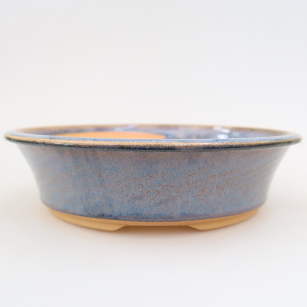 Keramik-Bonsai-Schale 23,5 x 23,5 x 6 cm, Farbe: Blau