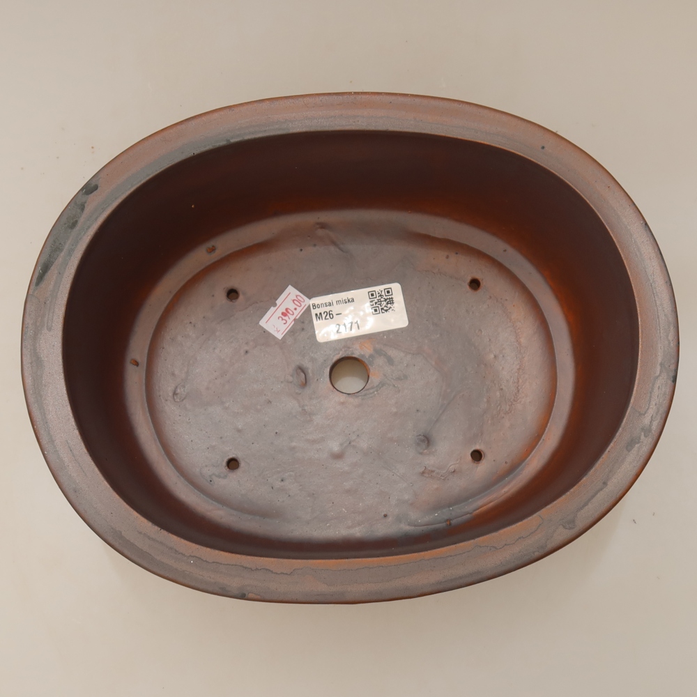 Bonsaischale aus Keramik 23 x 19 x 8 cm, metallfarben