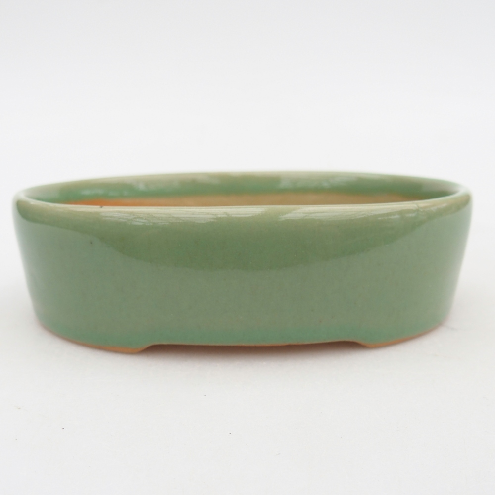Bonsaischale aus Keramik 12,5 x 10 x 3,5 cm, grün