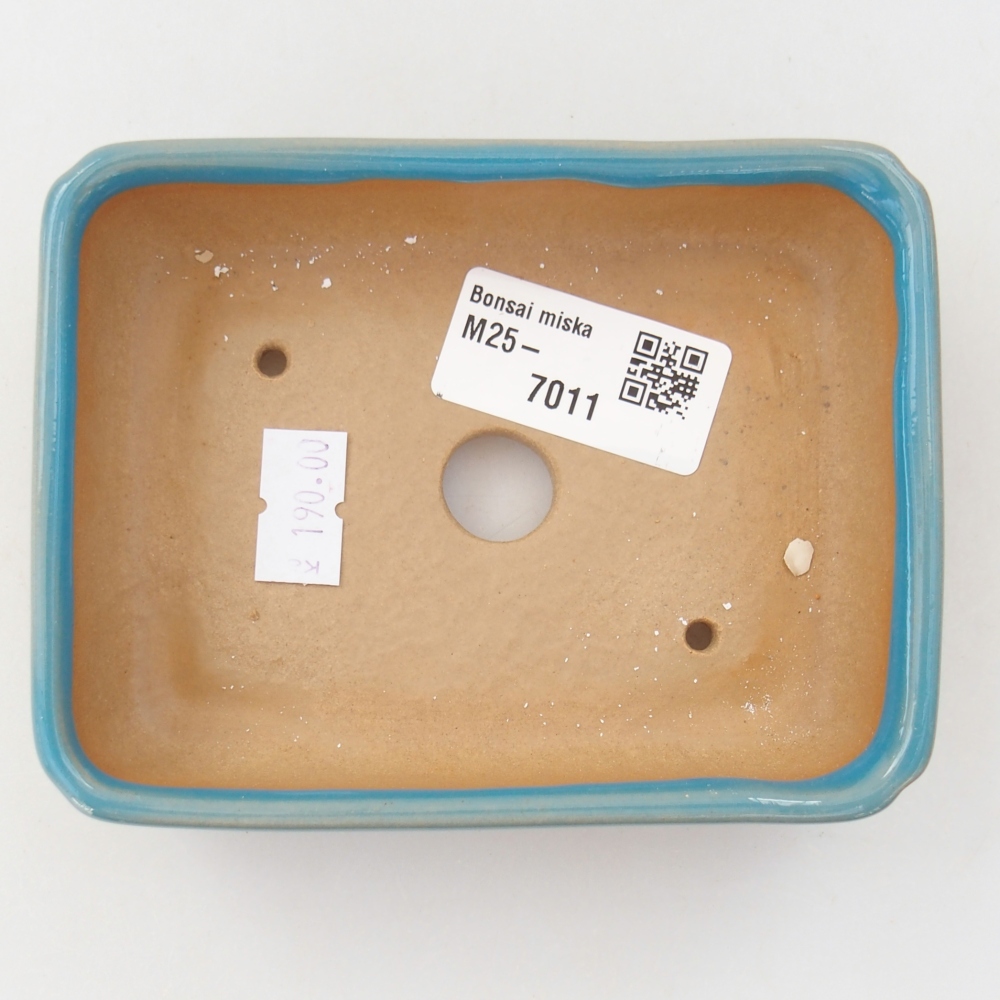 Bonsaischale aus Keramik 11,5 x 9 x 3,5 cm, Farbe blau
