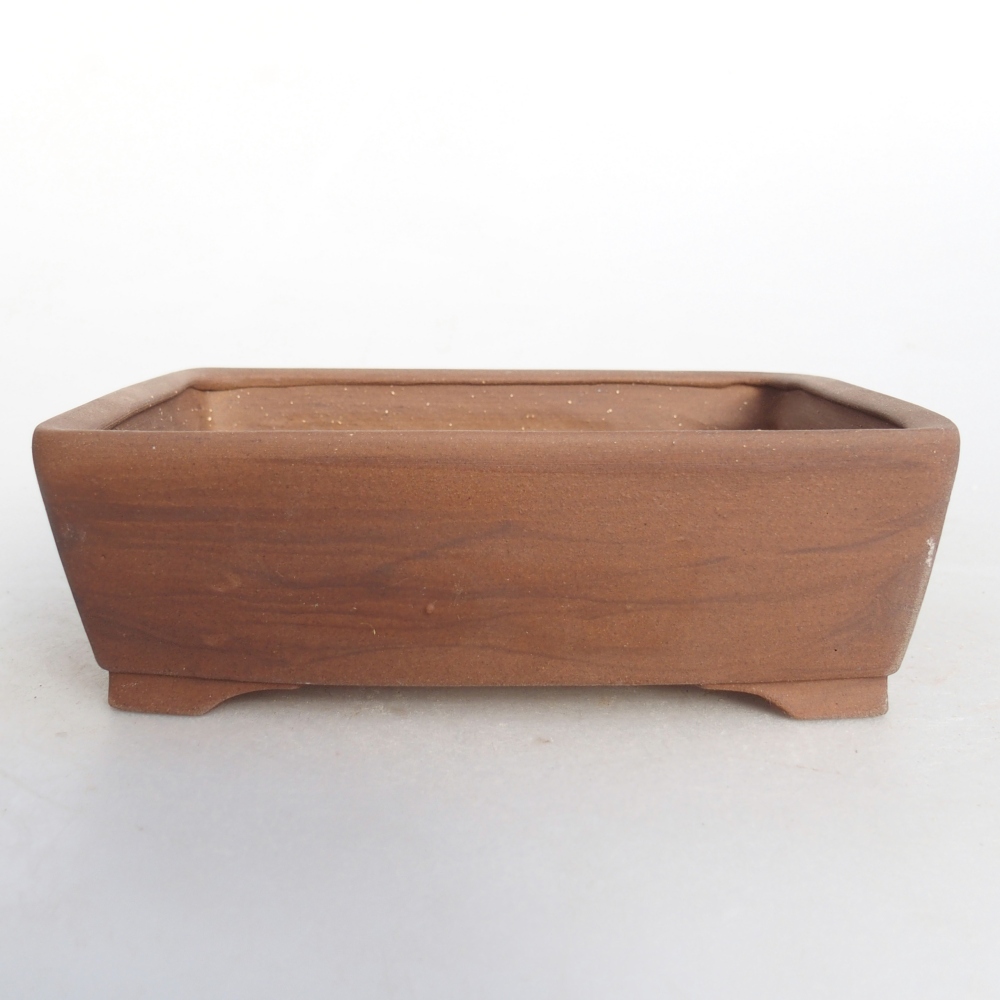 Bonsaischale aus Keramik 14,5 x 12,5 x 5 cm, braun