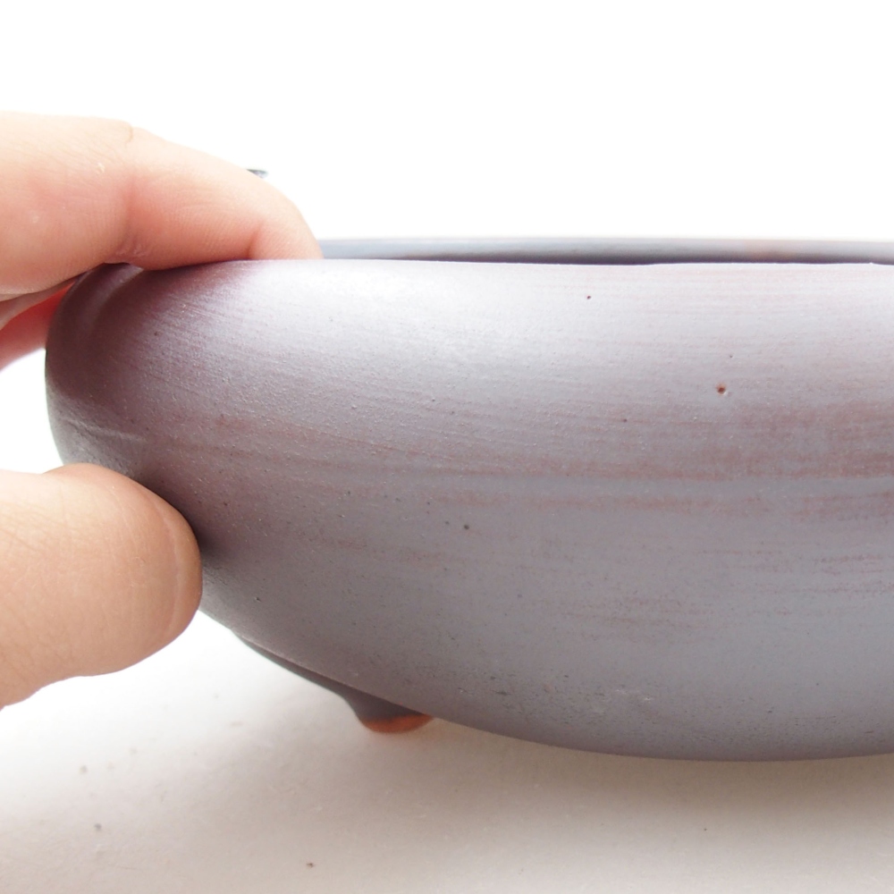 Keramik-Bonsaischale 21 x 21 x 7,5 cm, Farbe metallische