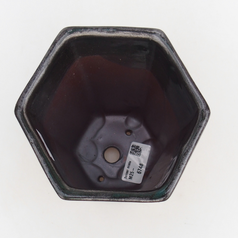 Bonsaischale aus Keramik 12,5 x 11,5 x 16,5 cm, grün