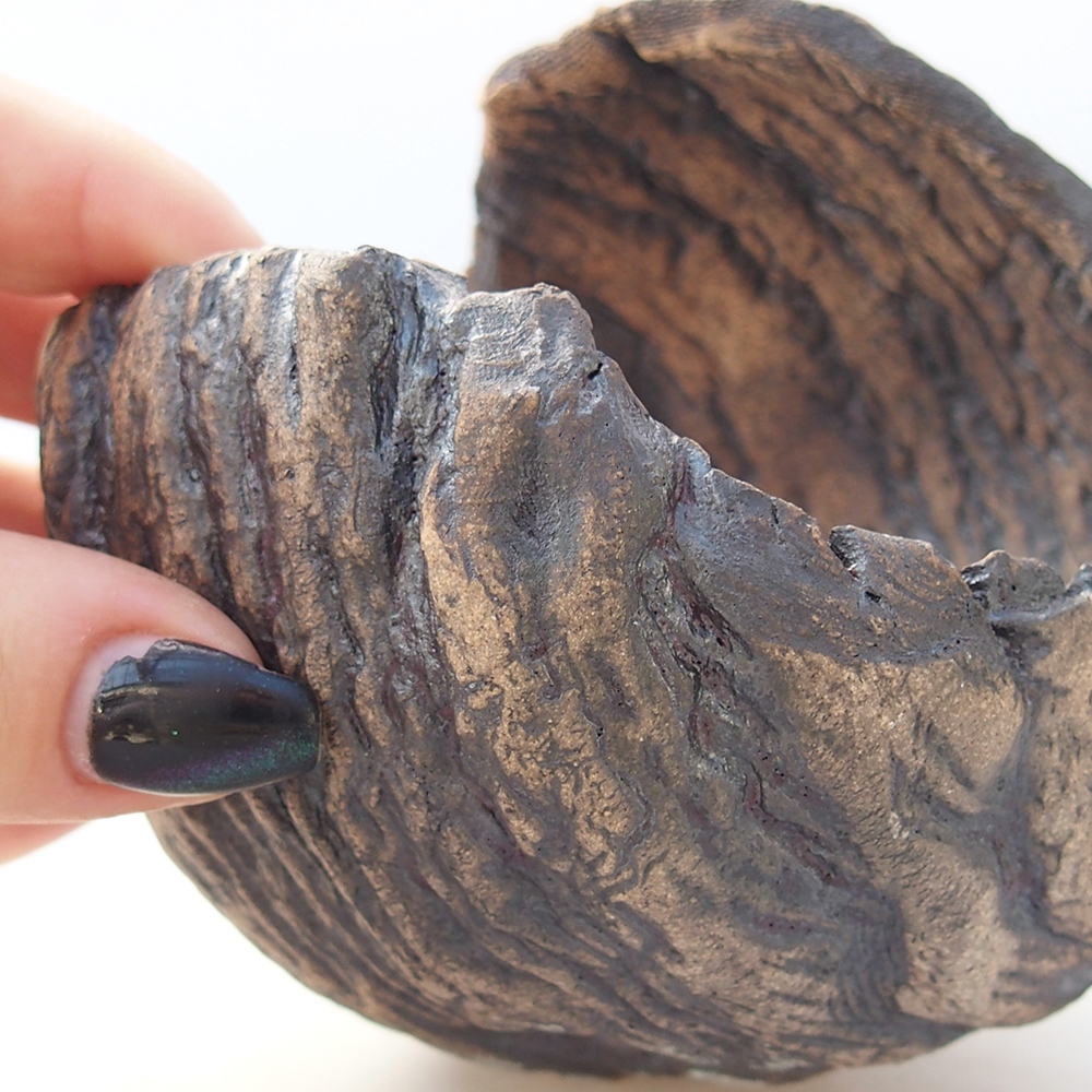 Keramikschale 10 x 9 x 10 cm , Farbe braun