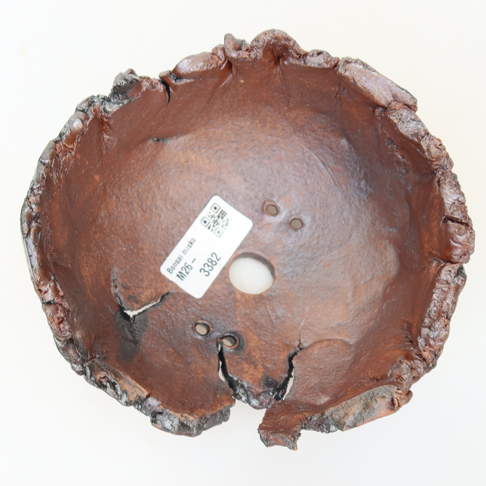 Keramikschale 14,5 × 14 × 8,5 cm, Farbe: braun