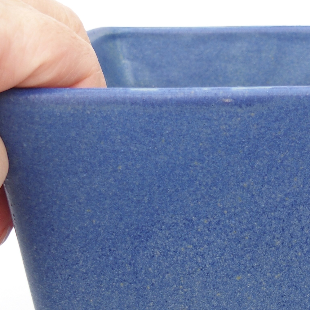 Bonsaischale aus Keramik 13 x 13 x 13 cm, Farbe blau