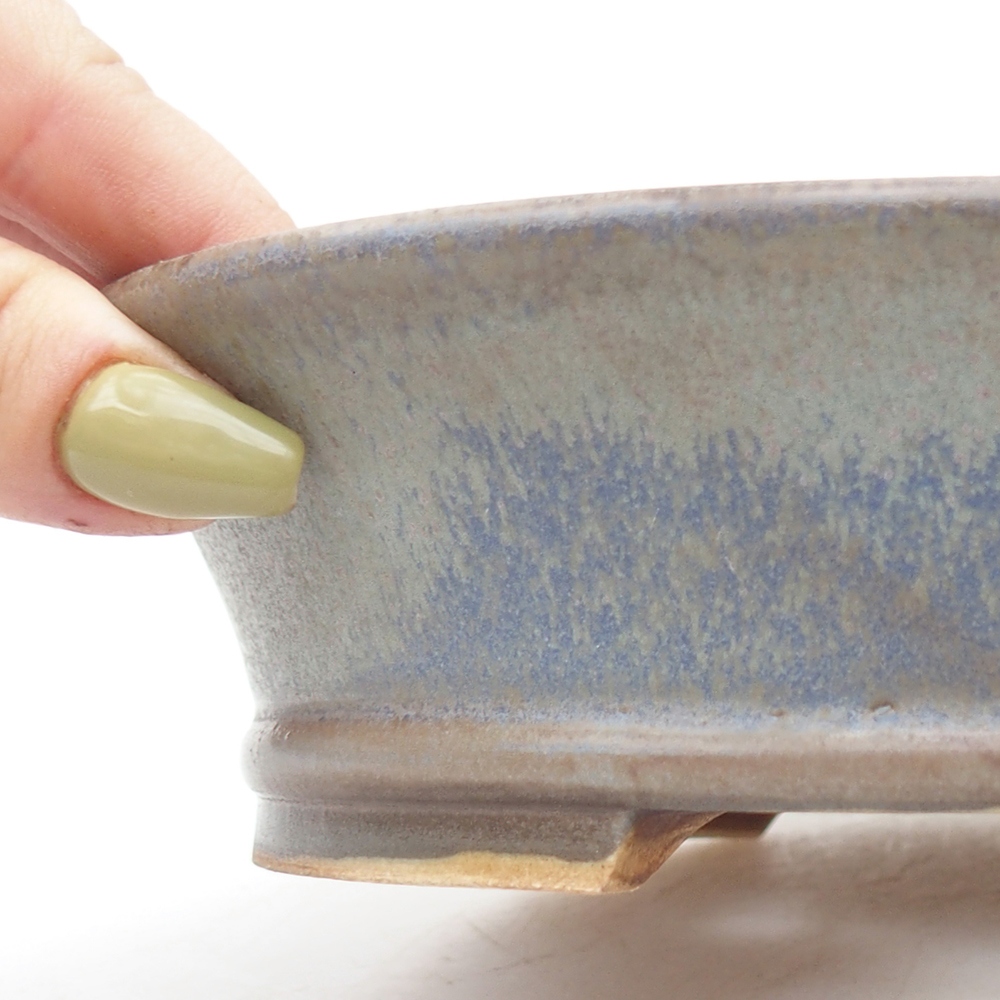 Keramik-Bonsaischale 18 x 16 x 4,5 cm, Farbe blau