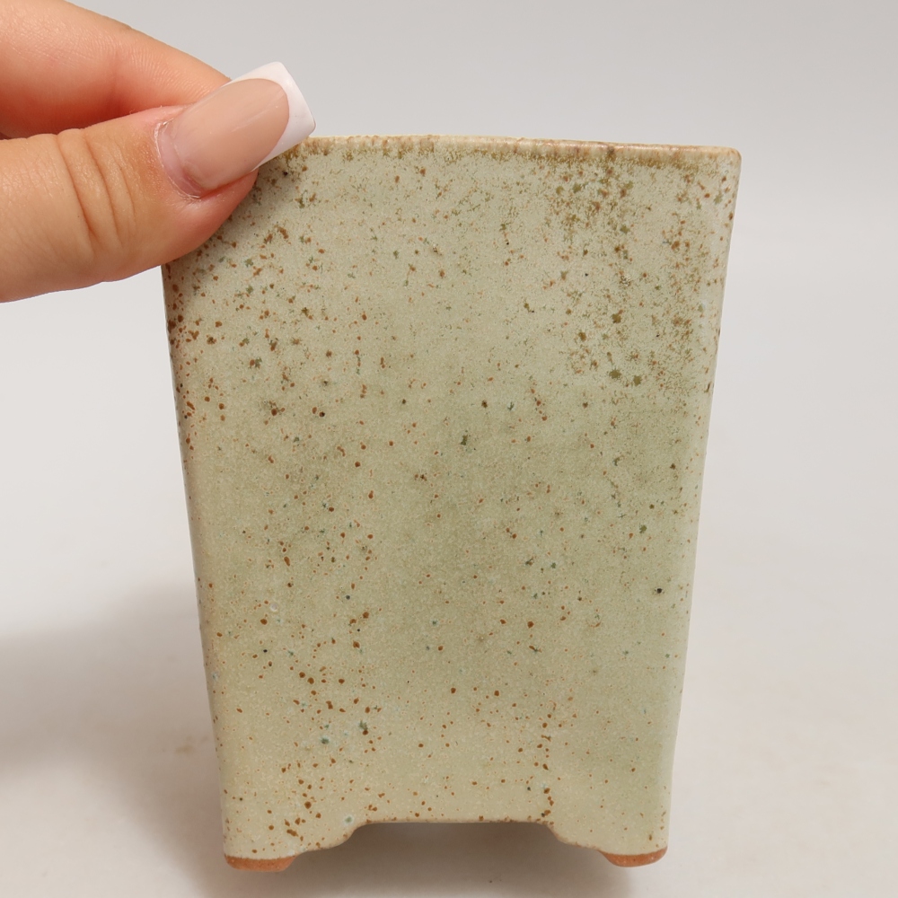 Bonsaischale aus Keramik 9 x 9 x 11 cm, grün