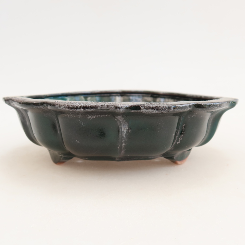 Bonsaischale aus Keramik 18,5 x 18,5 x 5 cm, grün