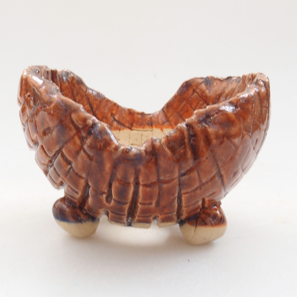 Keramikschale 7,5 x 7 x 6 cm, Farbe braun