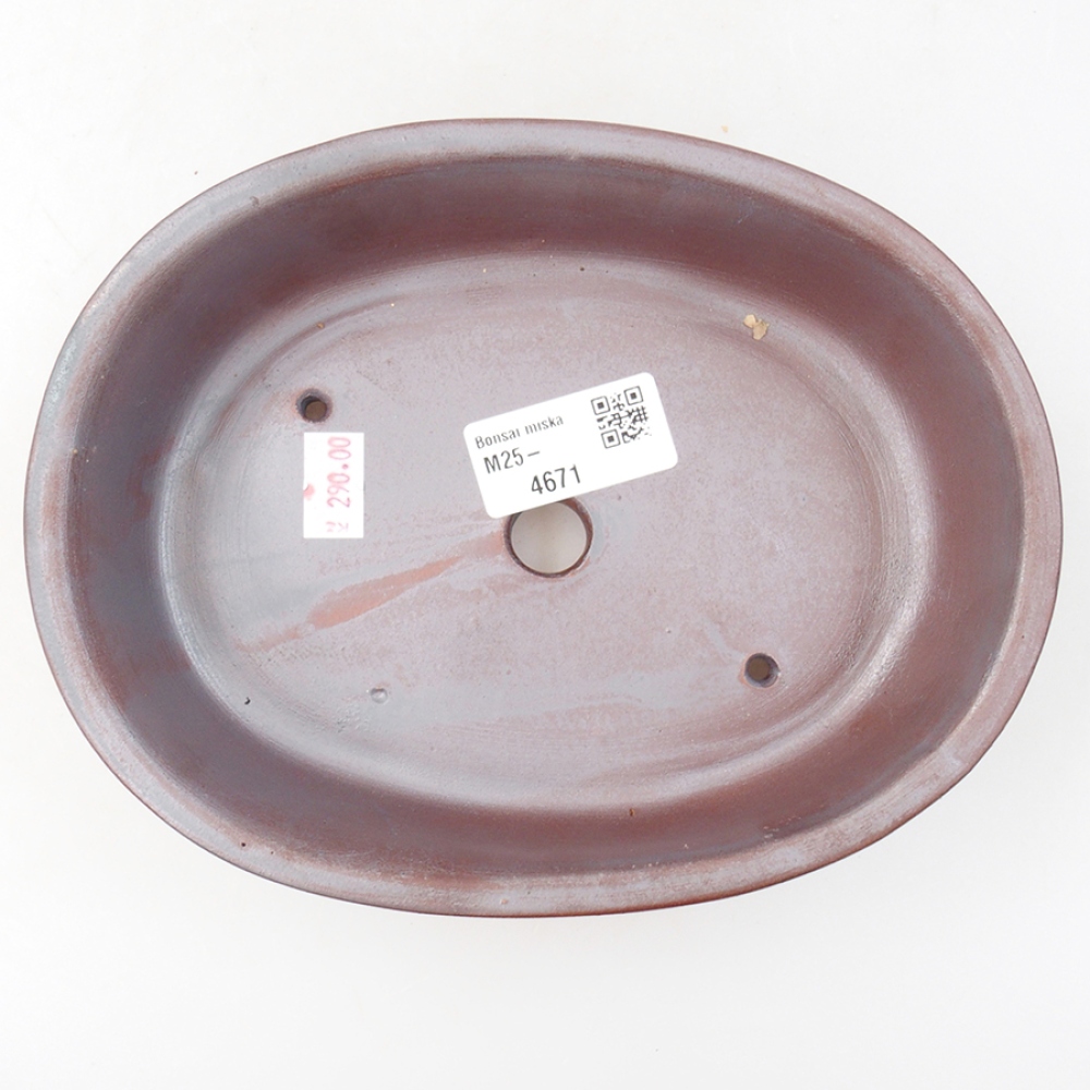Keramik-Bonsaischale 18,5 x 14,5 x 5 cm, Farbe metallishe