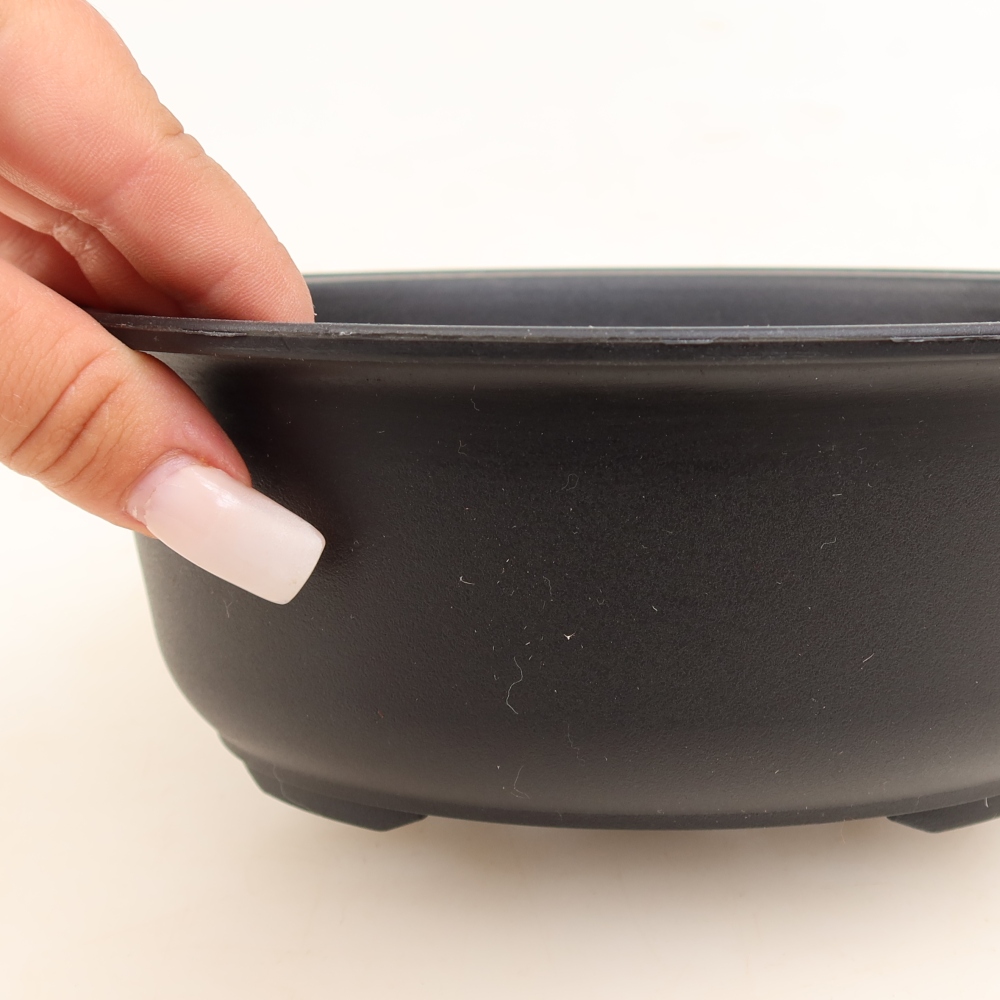 Bonsai-Schale aus Kunststoff MP-27, schwarz – 18,5 x 14,5 x 7 cm