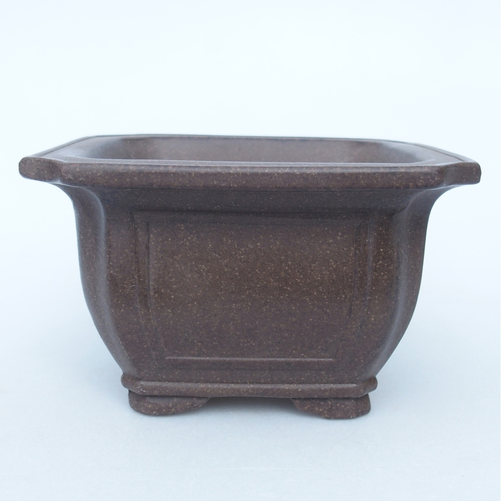 Schale 12 x 12 x 7,5 cm braun ocker