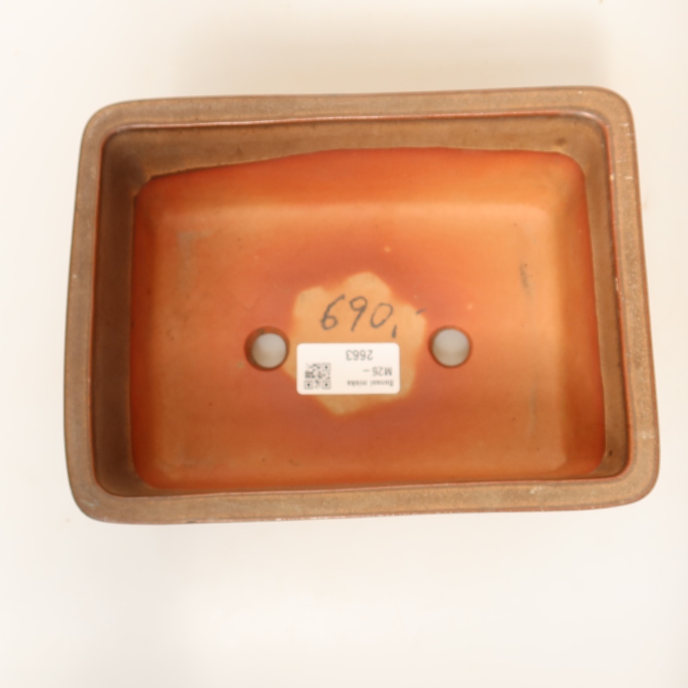 Keramikschale  19,5 x 15 x 8,5 cm, Farbe: braun