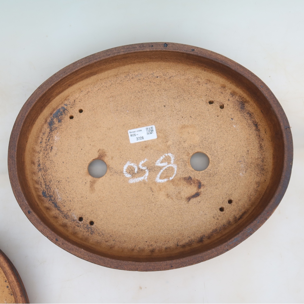 Keramik-Bonsai-Schale 38 x 30,5 x 7,5 cm, Farbe: braun