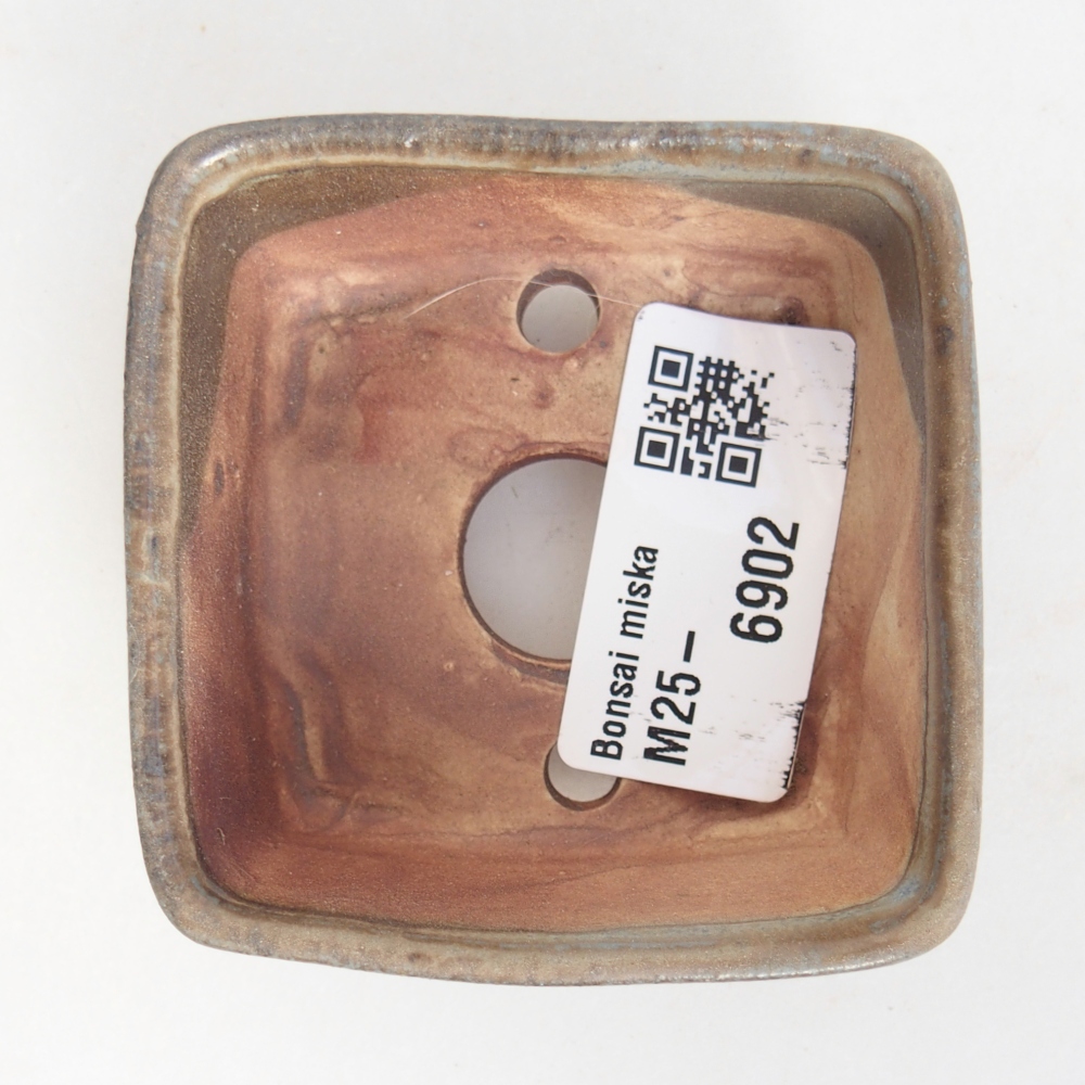 Bonsaischale aus Keramik 6 x 6 x 3 cm, braun