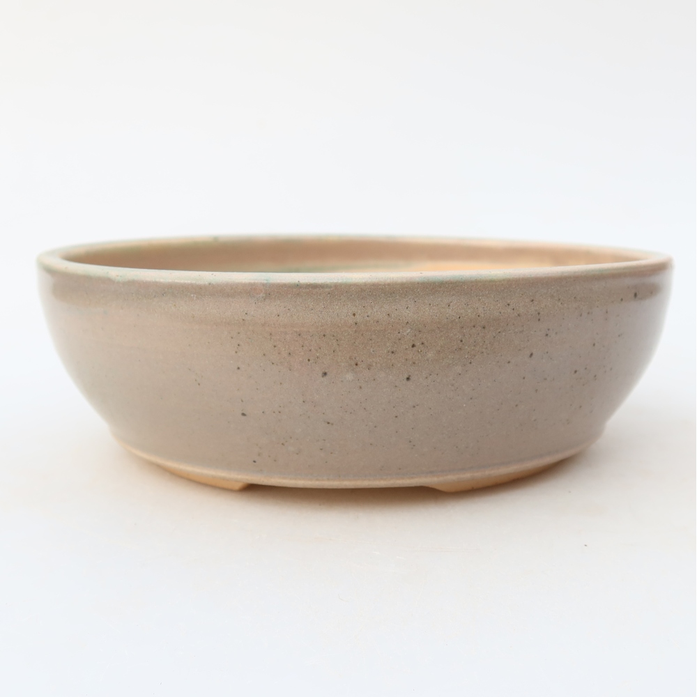 Keramik-Bonsai-Schale, 16,5 x 16,5 x 5 cm, Farbe: Beige