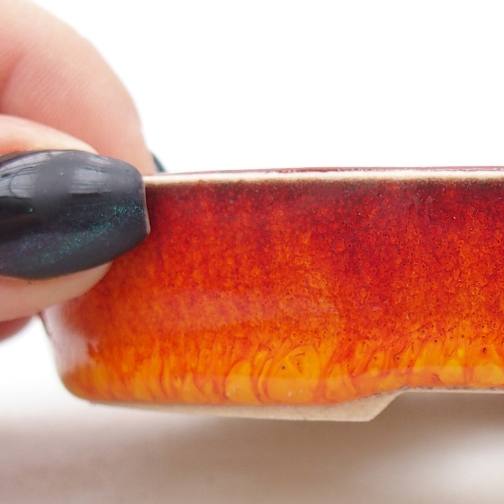 Mini-Bonsaischale 11 x 9 x 2 cm, orange