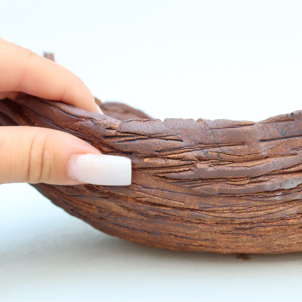 Keramikschale  27 x 18,5 x 10 cm, Farbe: braun
