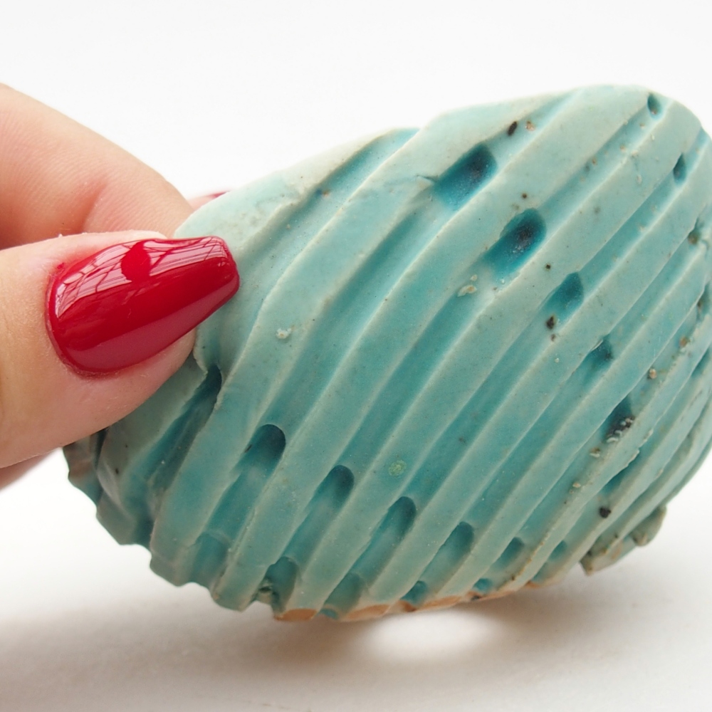 Keramikschale 8,5 x 8 x 5,5 cm , Farbe blau