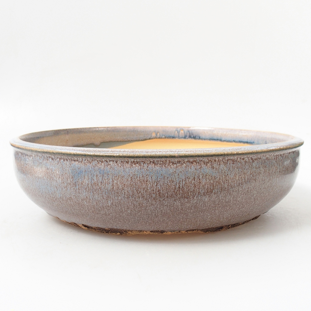 Keramik-Bonsaischale 27,5 x 27,5 x 7 cm, Farbe blau