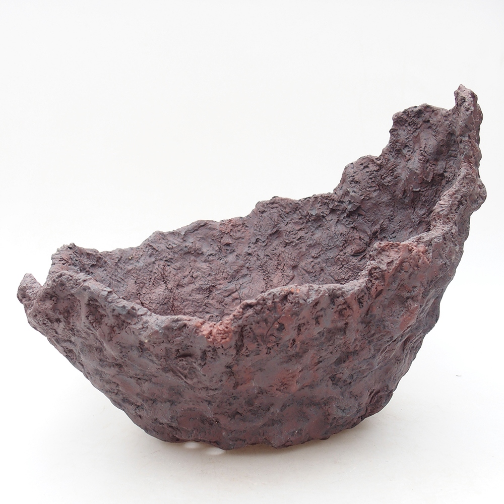 Keramikschale 23,5 x 24,5 x 20 cm, braun Farbe