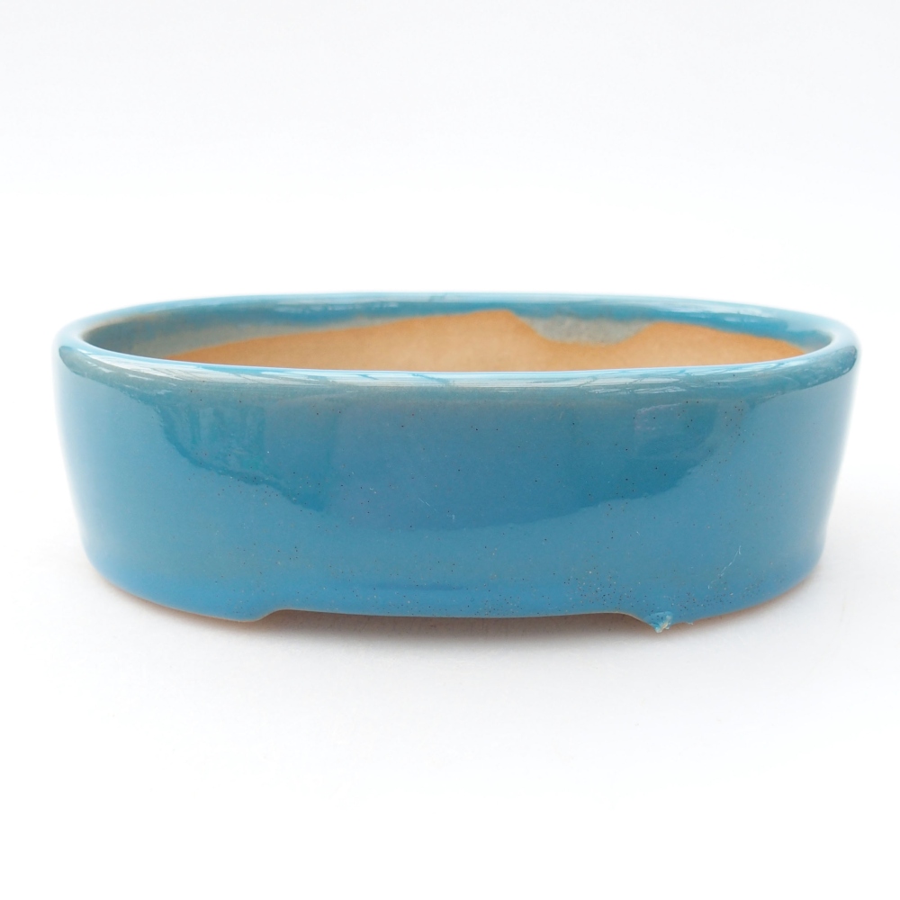 Keramik-Bonsaischale  12,5 x 10 x 3,5 cm, Farbe blau