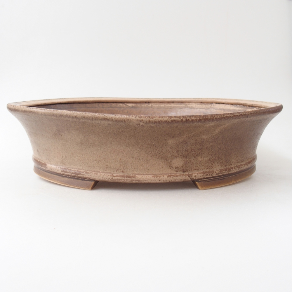 Bonsaischale aus Keramik 32 x 29 x 7,5 cm, Farbe beige