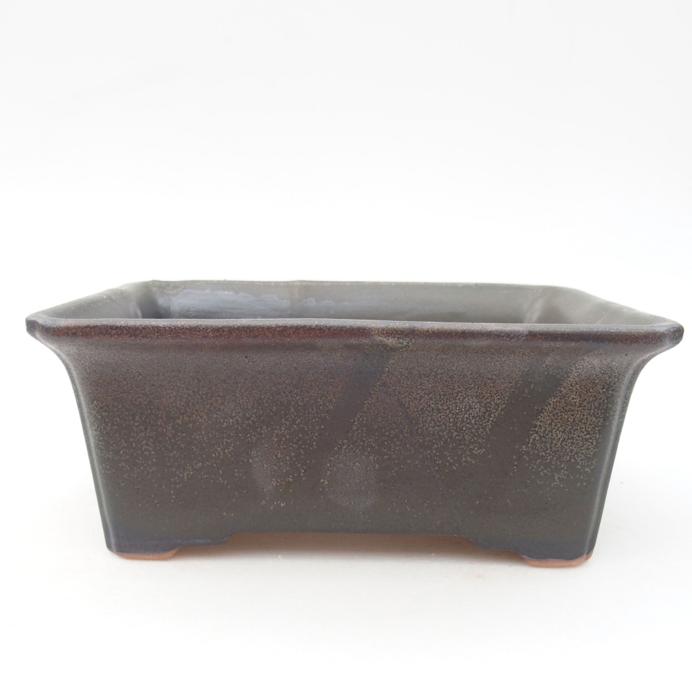 Keramik-Bonsaischale 18 x 14 x 7 cm, Farbe grau