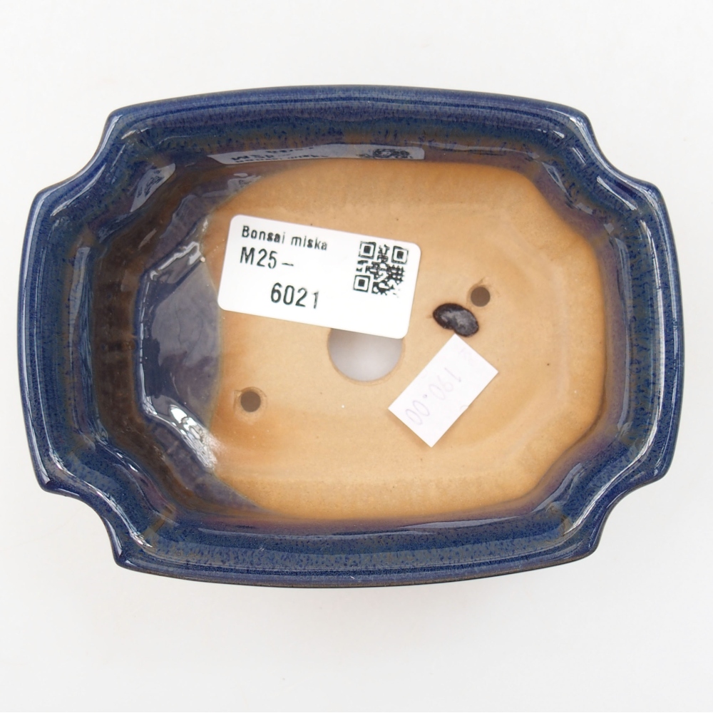 Keramik-Bonsaischale 12 x 9 x 4,5 cm, Farbe  blau
