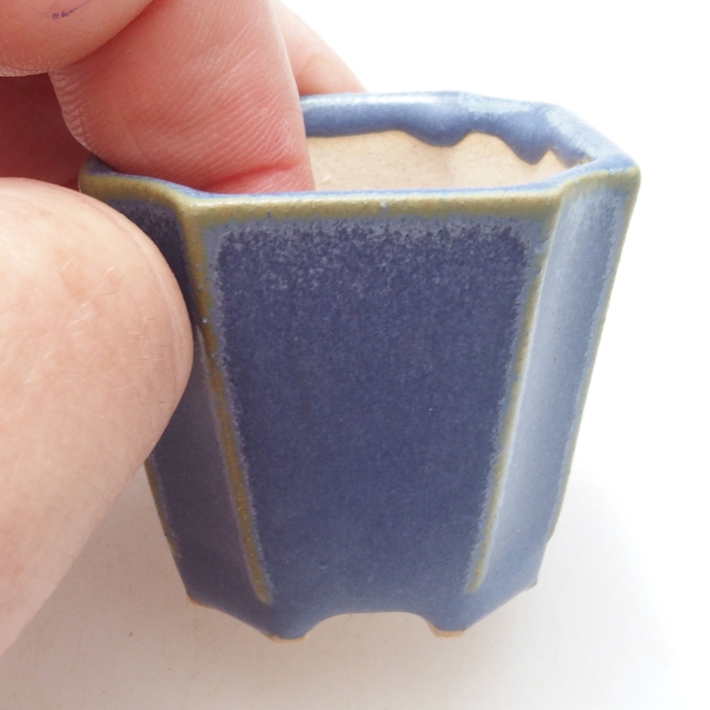 Mini-Bonsaischale 4 x 4 x 4 cm, Farbe blau