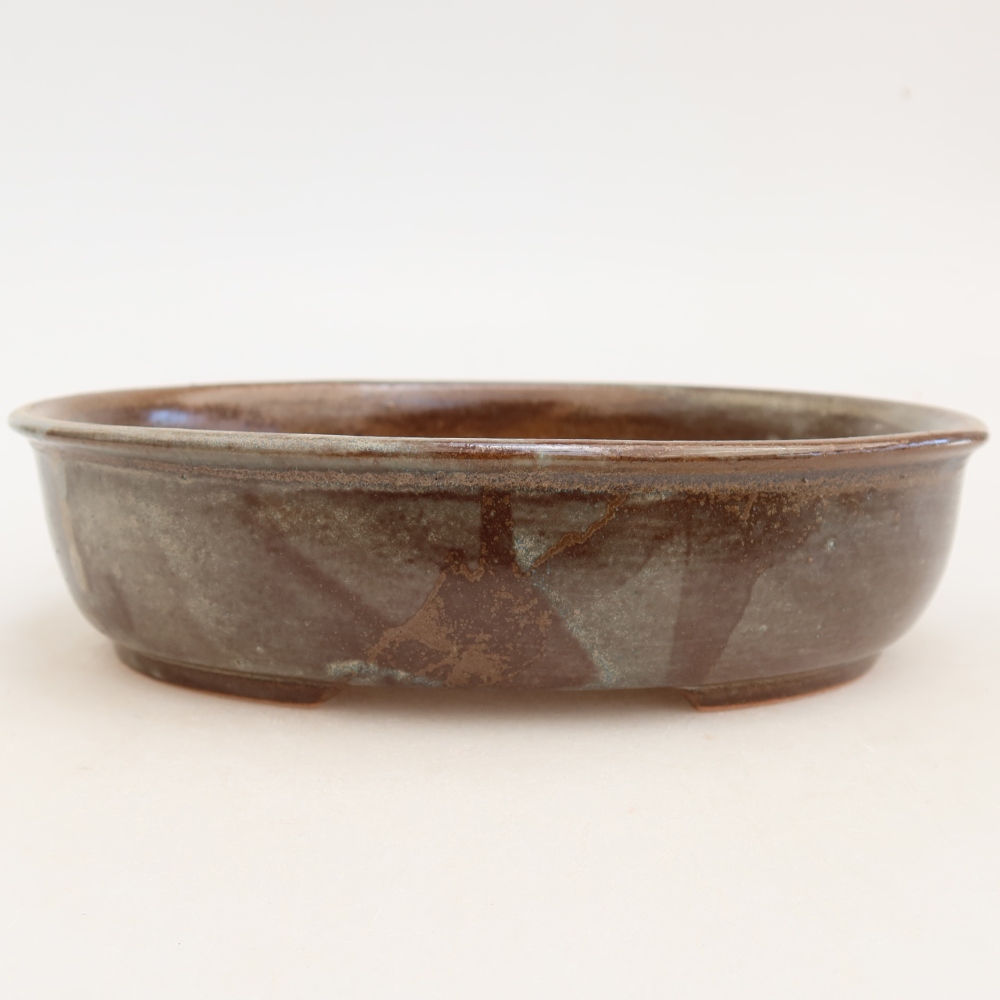 Keramik-Bonsai-Schale 19 x 14,5 x 5 cm, Farbe: braun