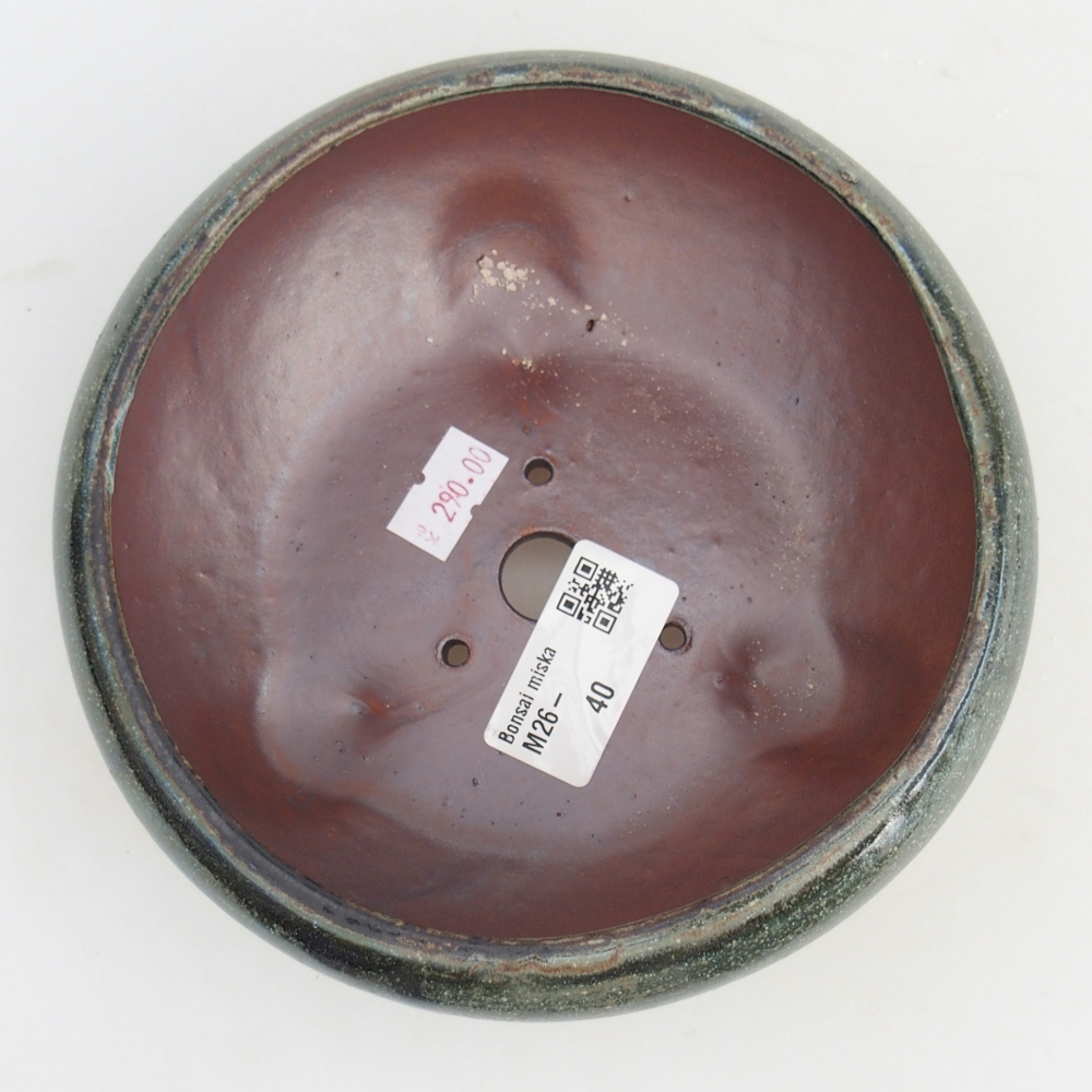 Bonsaischale aus Keramik 15 x 15 x 7 cm, grün