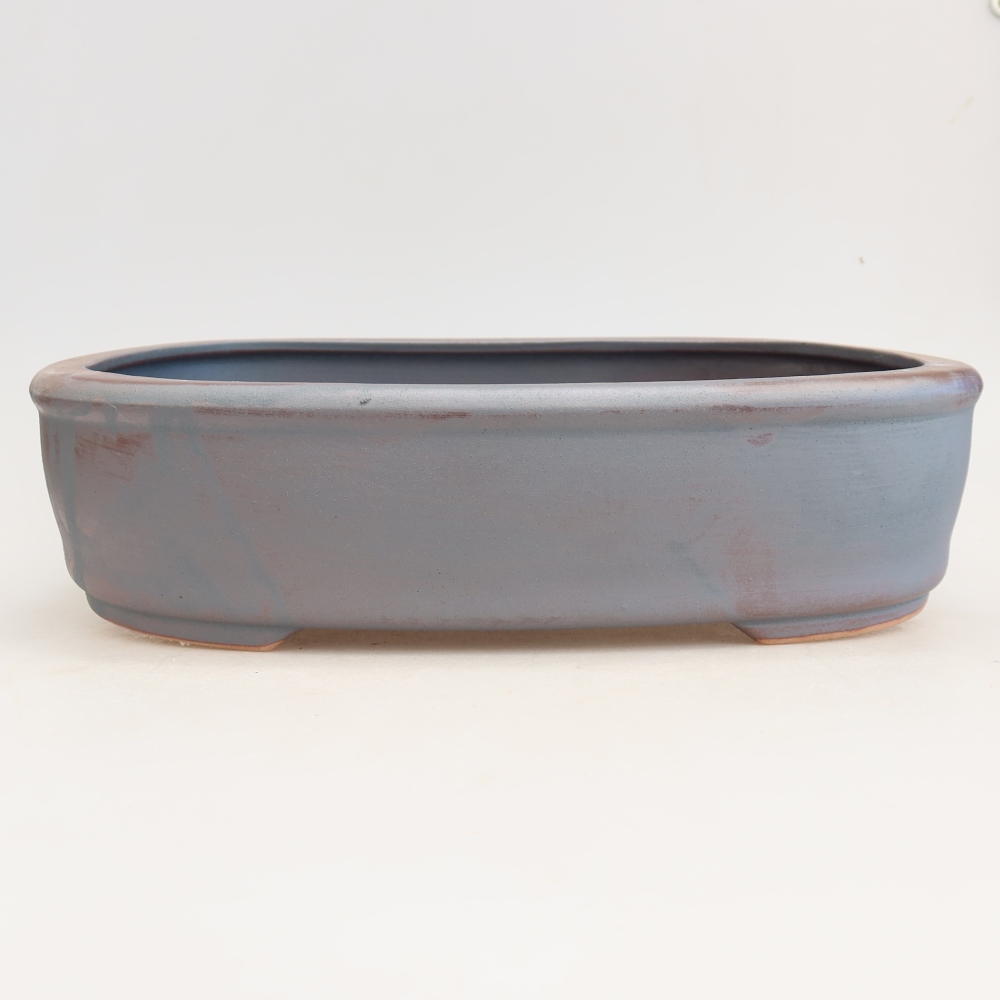 Keramik-Bonsai-Schale 31,5 x 24 x 8 cm, metallfarben