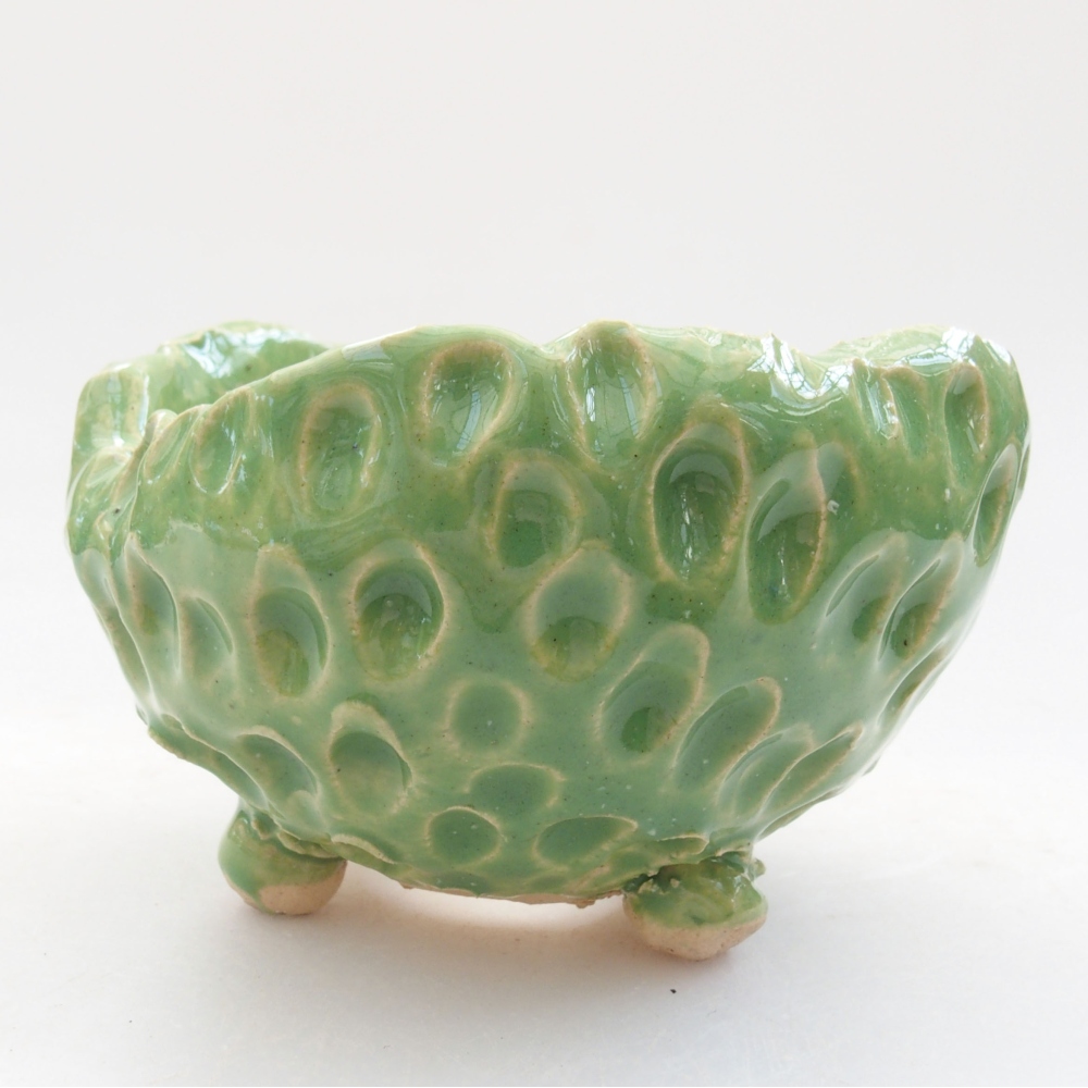 Keramikschale 7,5 x 7,5 x 5,5 cm, Farbe grün