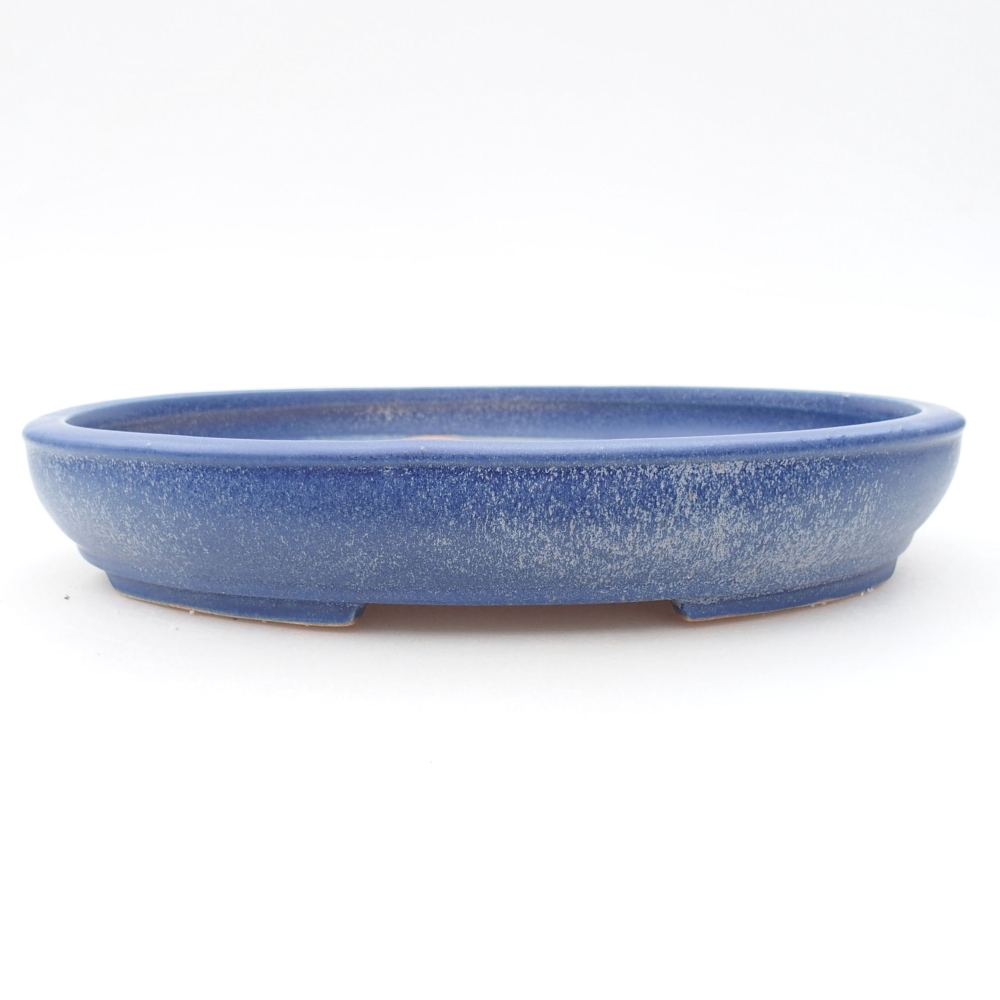 Keramik-Bonsaischale 25 x 20 x 4 cm, Farbe blau