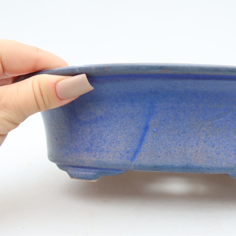 Keramik-Bonsai-Schale 22,5 x 17,5 x 6,5 cm, Farbe: Blau