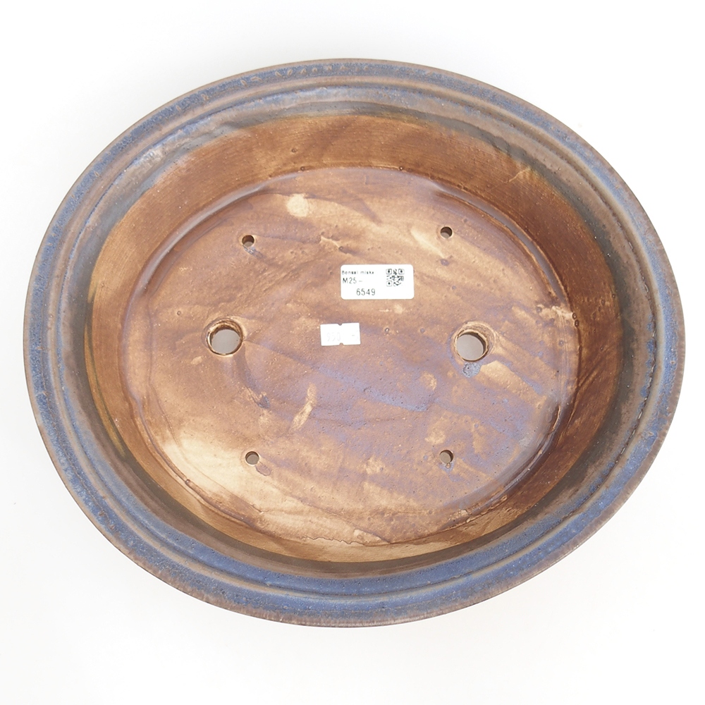 Bonsaischale aus Keramik 32,5 x 28 x 7,5 cm, Farbe blau