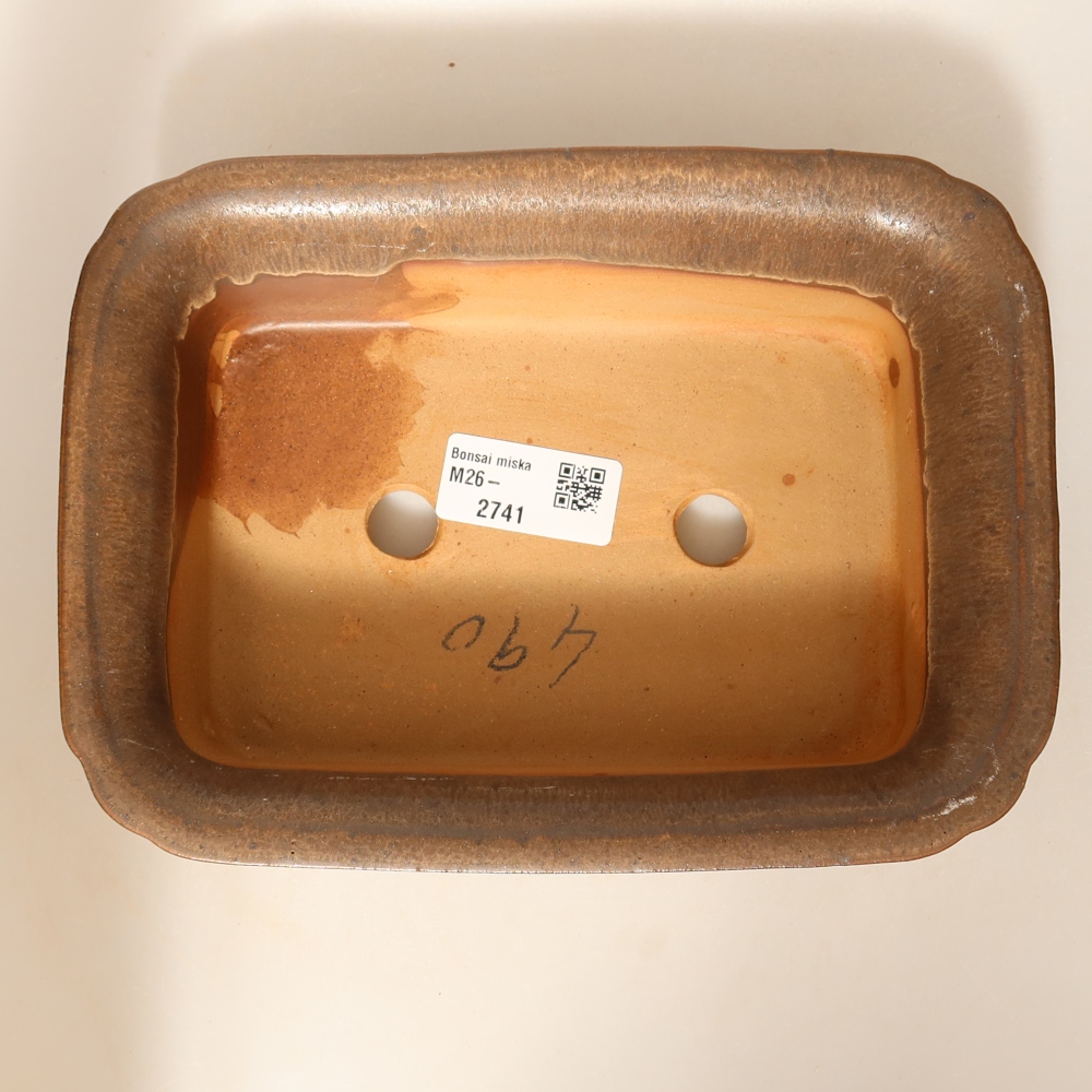 Keramikschale  20 x 15,5 x 5,5 cm, Farbe: braun