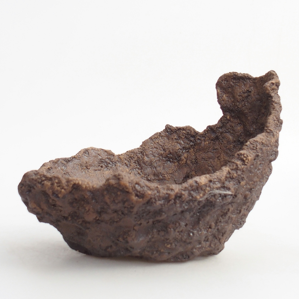 Keramikschale 19 x 15 x 14 cm , Farbe braun