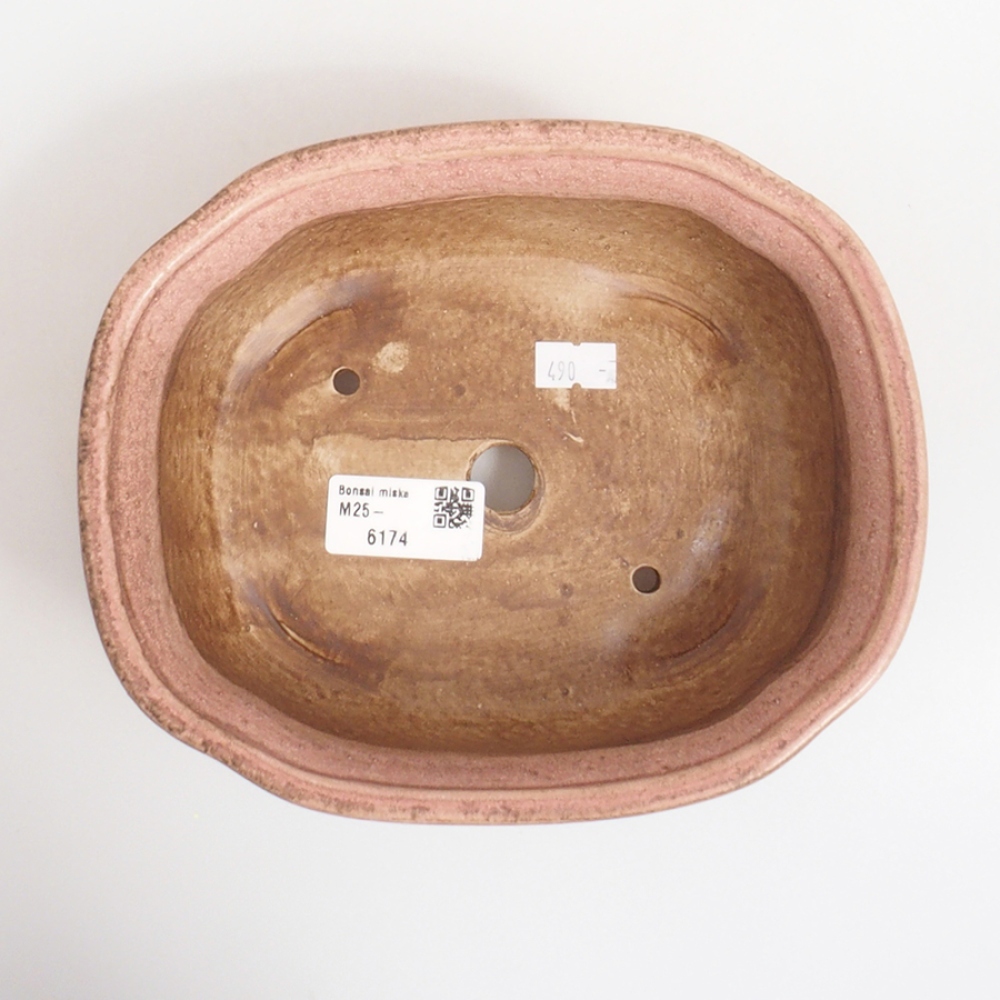 Bonsaischale aus Keramik 11,5 x 16 x 6,5 cm, Farbe rosa