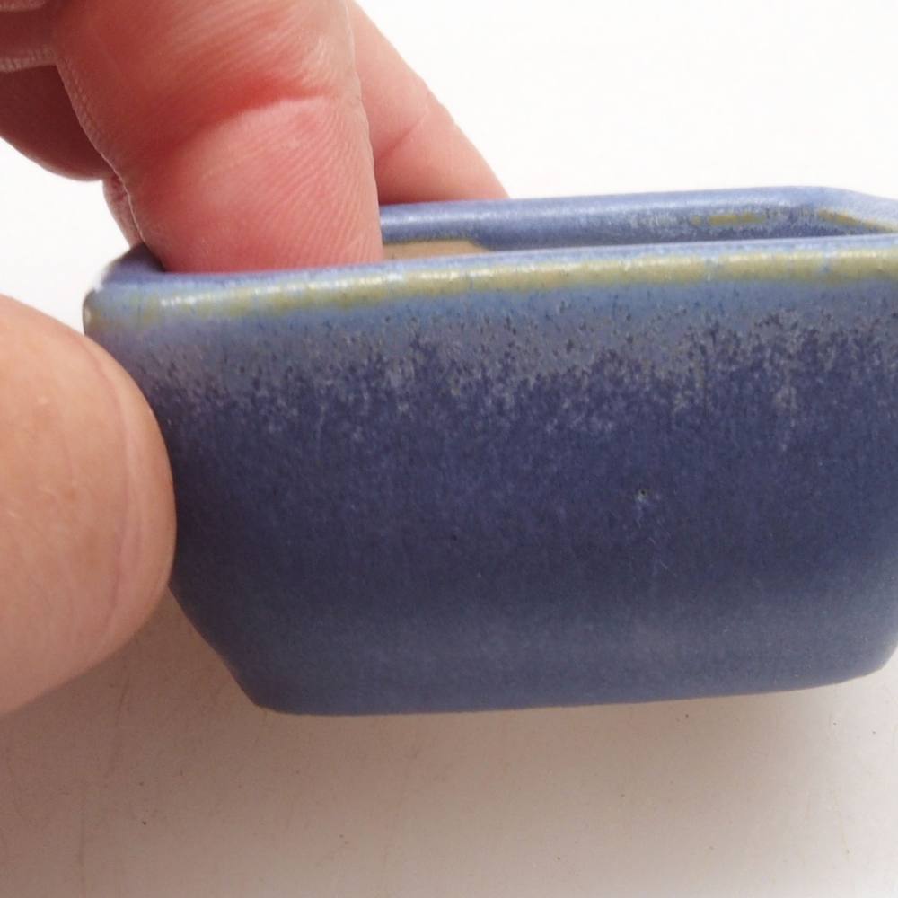 Mini-Bonsaischale 5,5 x 4 x 2,5 cm, Farbe blau