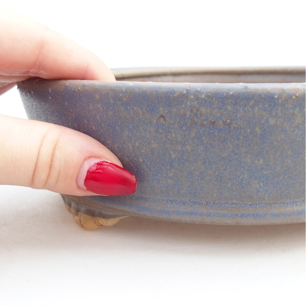 Bonsaischale aus Keramik 18 x 18 x 5 cm, Farbe blau