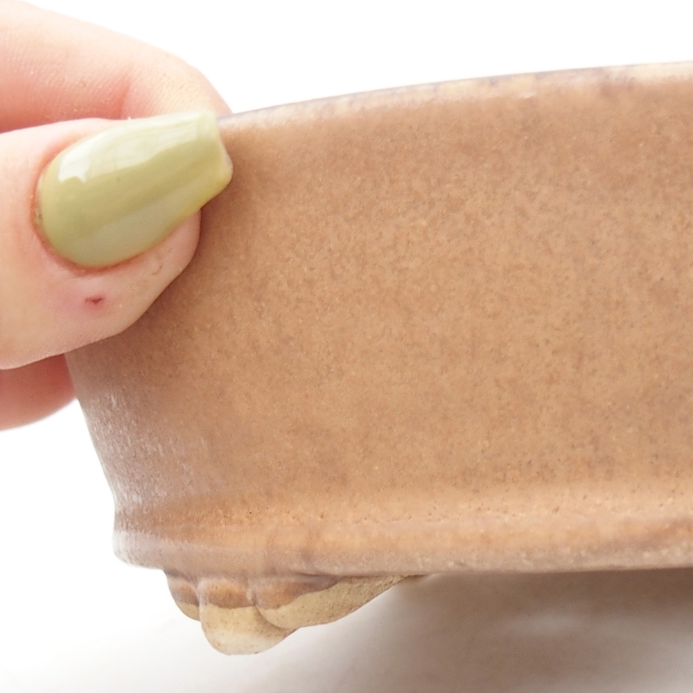 Keramik-Bonsaischale 15,5 x 15,5 x 4,5 cm, Farbe rosa