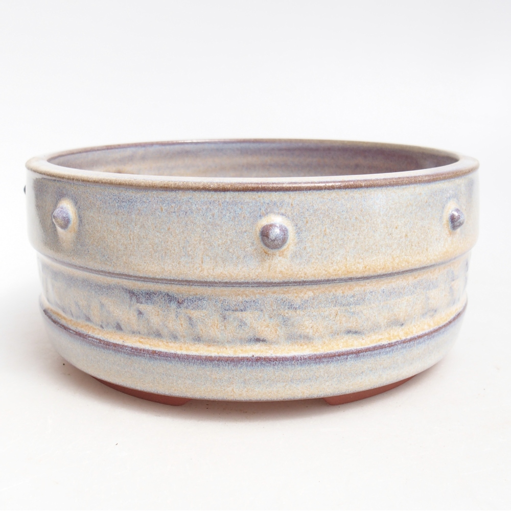 Bonsaischale aus Keramik 16 x 16 x 7 cm, Farbe blau