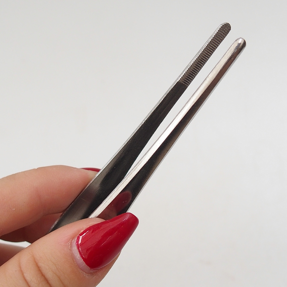 Spatel und Pinzette 22 cm - rostfreier Stahl