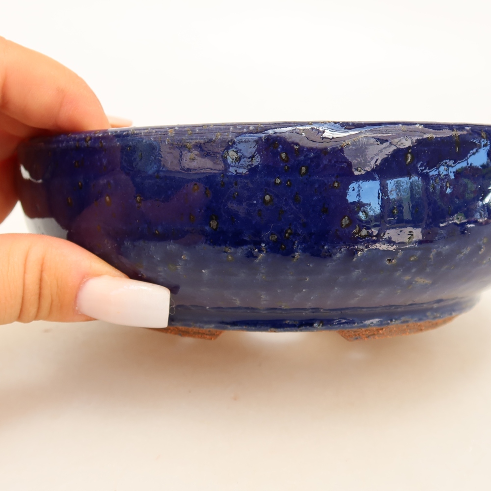 Keramik-Bonsai-Schale 15,5 x 15,5 x 5 cm, Farbe: Blau